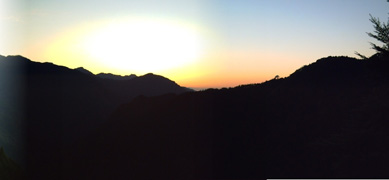 乙女の寝顔夕景の写真